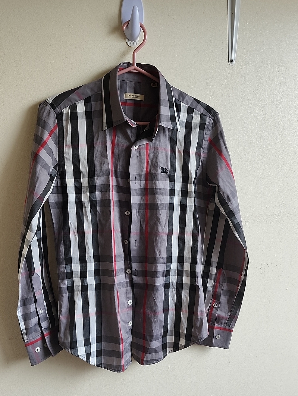Burberry London Button Down Shirt, Medium Size.